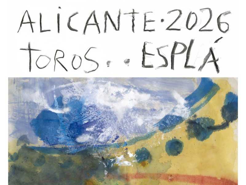 Miquel Barceló rinde homenaje a Luis Francisco Esplá en el cartel anunciador de la Feria de Hogueras de Alicante